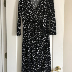 Liz Lange Maternity Black Dress with White Polka dots